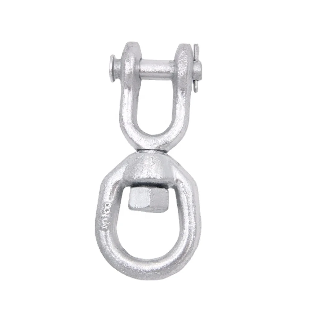 
Carbon Steel Hot Dip Galvanized Drop Forged G403 Jaw Eye Chain Swivels 