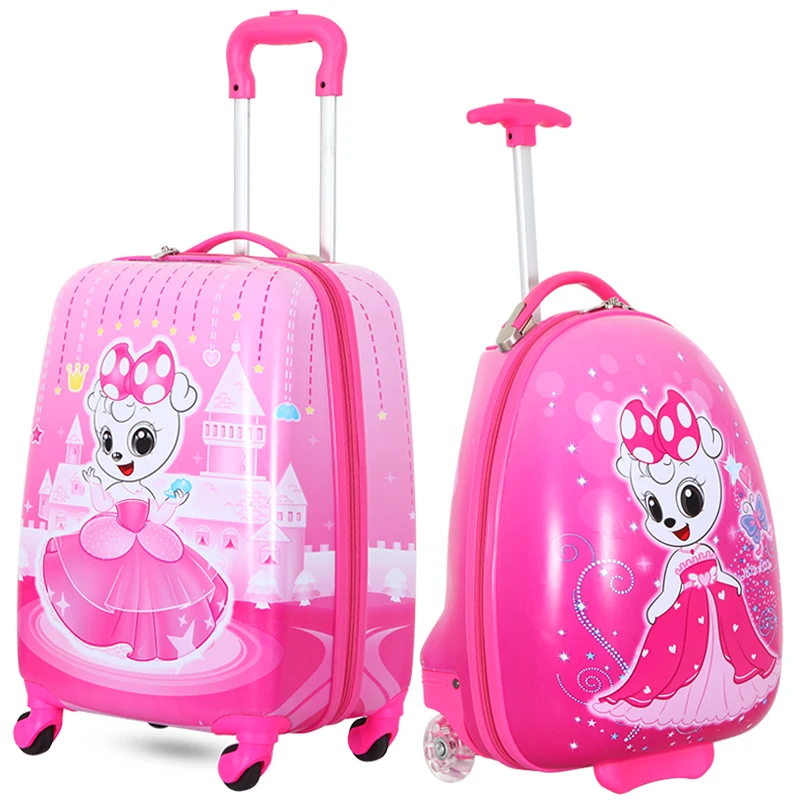 

Custom Cartoon ABS PC Hard Side Suitcase Children Girls Printed Luggage Kids Baby Travel School Trolley Bags