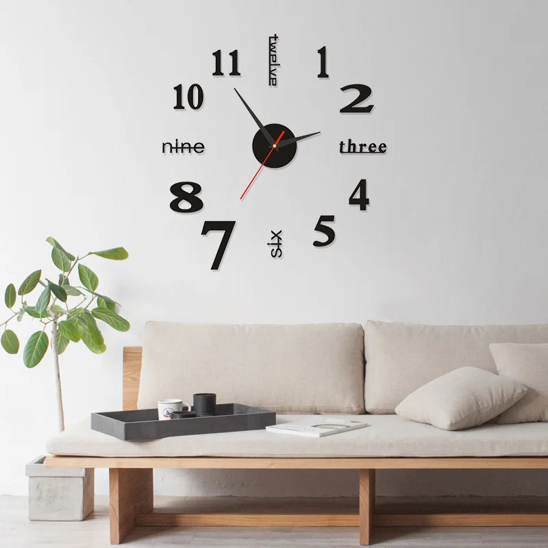 

Special Offer 3d Big Acrylic Mirror Wall Clock Diy Quartz Watch Still Life Clocks Modern Home Decoration Living Room Stickers