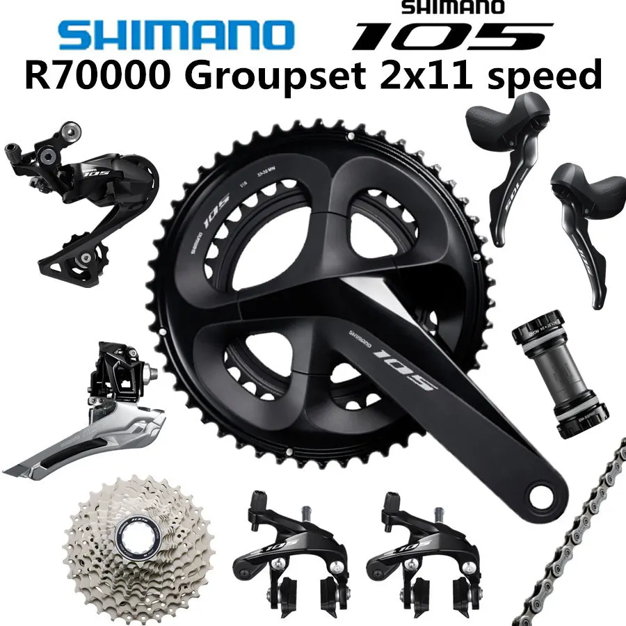 

SHIMANO 105 R7000 Groupset R7000 Derailleurs ROAD Bicycle R7000 50-34 52-36 53-39T 165 170 172.5 175MM 12-25 11-28 30T 32T34T