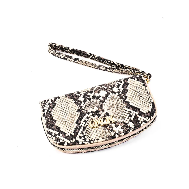

Wholesale new design pu mini zipper wallet high quality beautiful snake pattern purse for lady, Customized color