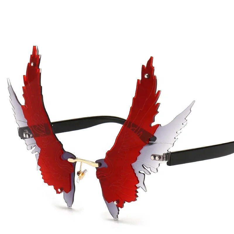 

2020 New Fashion Oversized Frame Eagle Wings Sunglasses For Party Women Men Unique Colorful Masquerade Sun Glasses, Multi-colored