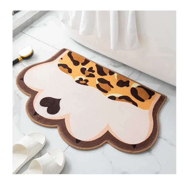 

Home bathroom mat Strong absorbent memory foam bathroom rug mats Cute cat paw bedroom floor mat for interior decoration