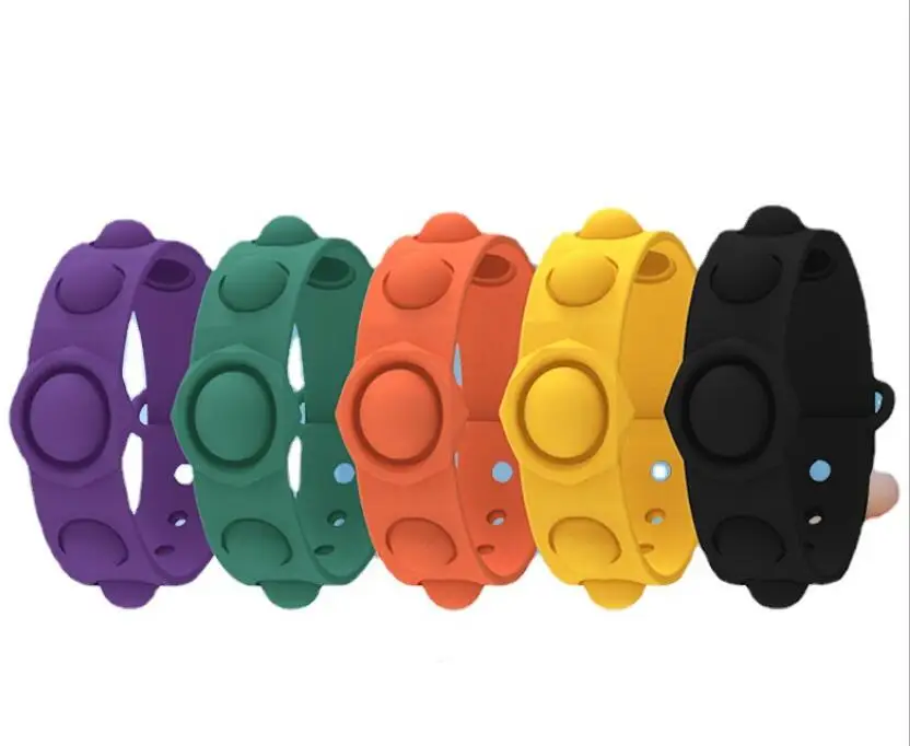 

Amazon hot sale stress relief wristband toys wearable push pop bubble sensory pop it fidget toy bracelet for kids, As picture