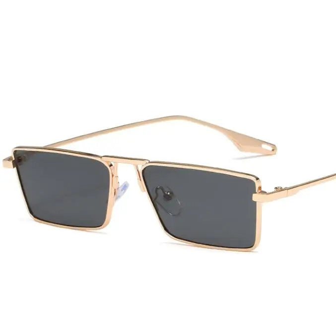 

2023 Name Brand Metal Men Eyewear Luxury Brand Eyeglasses Green Lens Gold Vintage Sunglasses