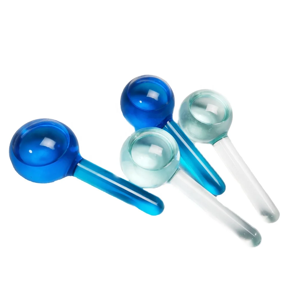 

Amazon hot sale functional glass ice ball roller facial massager ice globes for face beauty care