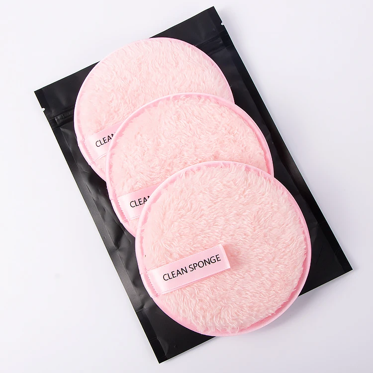 

2021 whole sale high quality makeup pads, washable remover pad microfiber pads, Green