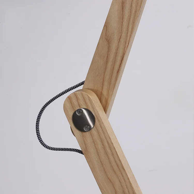 2020 China New Arrival Industry Iron Lampshade Modern Lamp Wooden Adjustable Unique Floor Lighting For Hotel Home