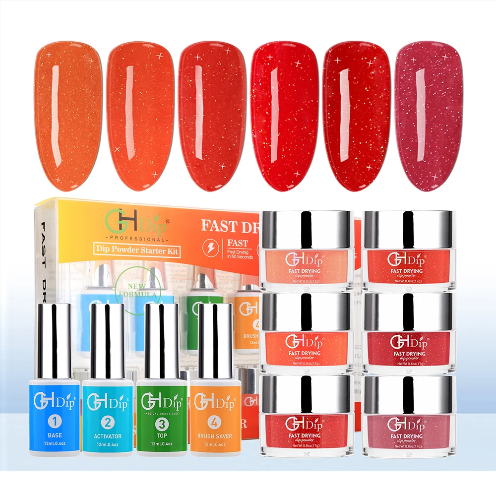 

Starry Sky Red Color Acrylic Dipping Powder Nail Starter Kit Wholesale