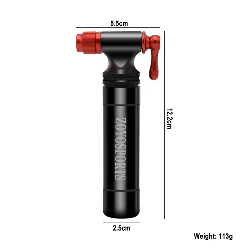 

Mini Bicycle Pump Air Cycling Pump CO2 Bike Inflator For Mountain Road Ball Mtb Bike Accessories, Black,red,blue,silver(or custom )