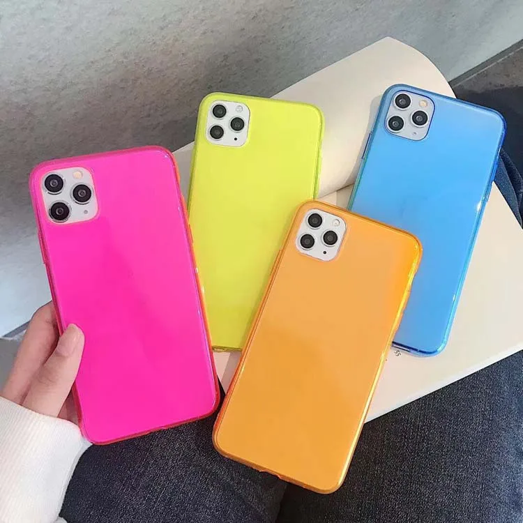 

Best price fluorescent color crystal clear 1.5mm TPU transparent phone cover case for samsung galaxy a21