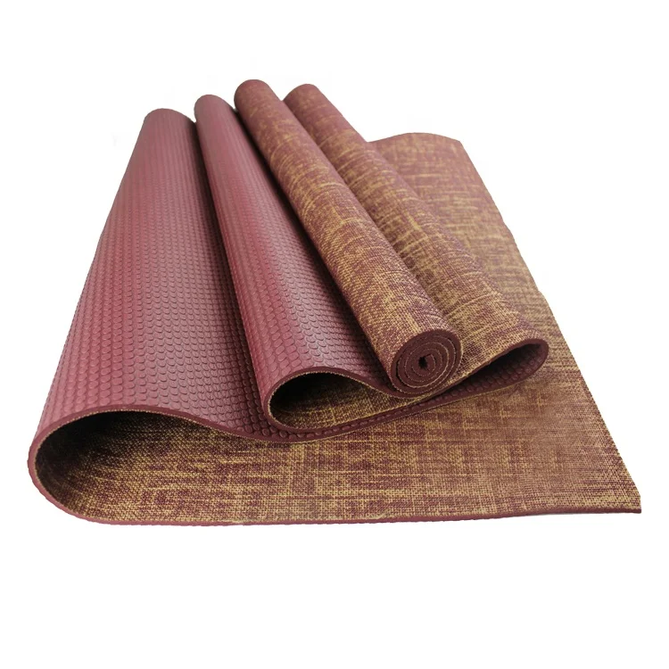 

Ningbo Virson Custom Printed Eco Washable Natural Hemp Jute PVC Yoga mat, All colors among the pantone