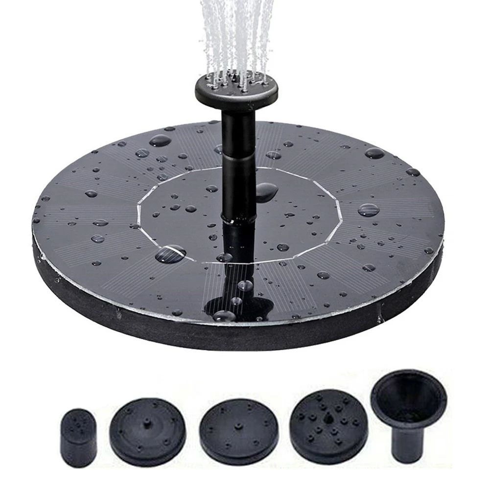 

5.3" Solar Water Fountain Garden Pool Pond Outdoor Floating Garden Pool Outdoor Solar Fountain Pump Bird Bath