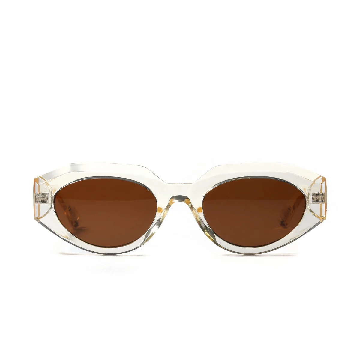 

New Style Custom Logo Irregular Small Black Frame Sunglasses for Men Women 2020 Retro Cat eye Sunglasses