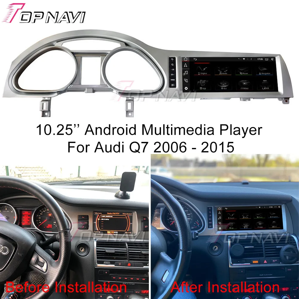 10,25 "android 9,0 Dvd Gps Reproductor Multimedia Para Audi Q7 Coche