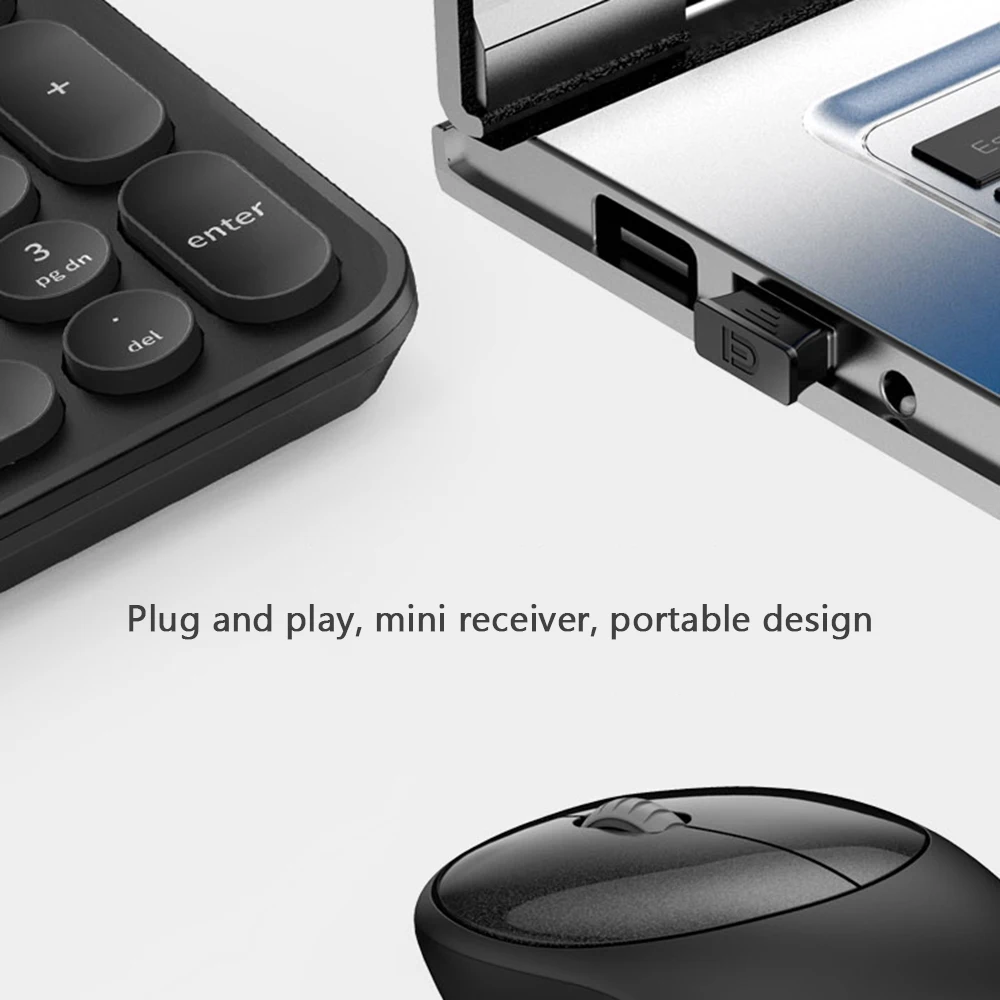 

FD IK6630 Ultra Slim 2.4G Wireless Keyboard Mouse Set Gaming Keyboard Mouse Combo kit for Laptop PC Computer with Silent Click