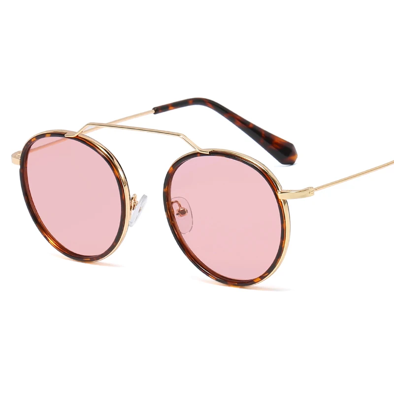 

2021 New Fashion Big Frame Sunglasses Colorful Lens Sunglasses Reflective Lens Round Trendy Sunglasses Man