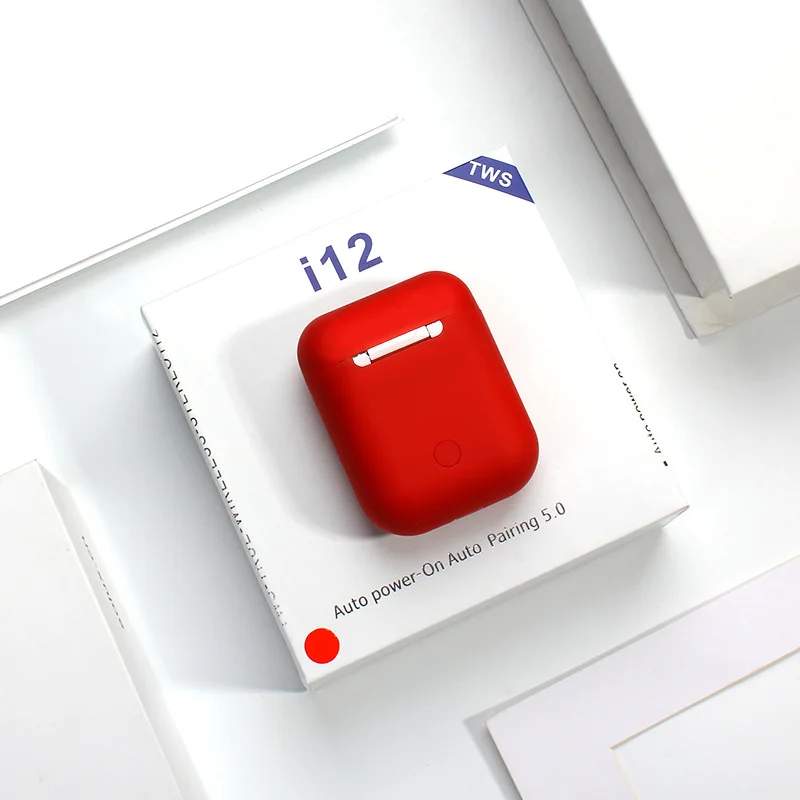Hot selling tws wireless earbuds i12 TWS stereo earbuds i12 headphone with charging case tws headset
