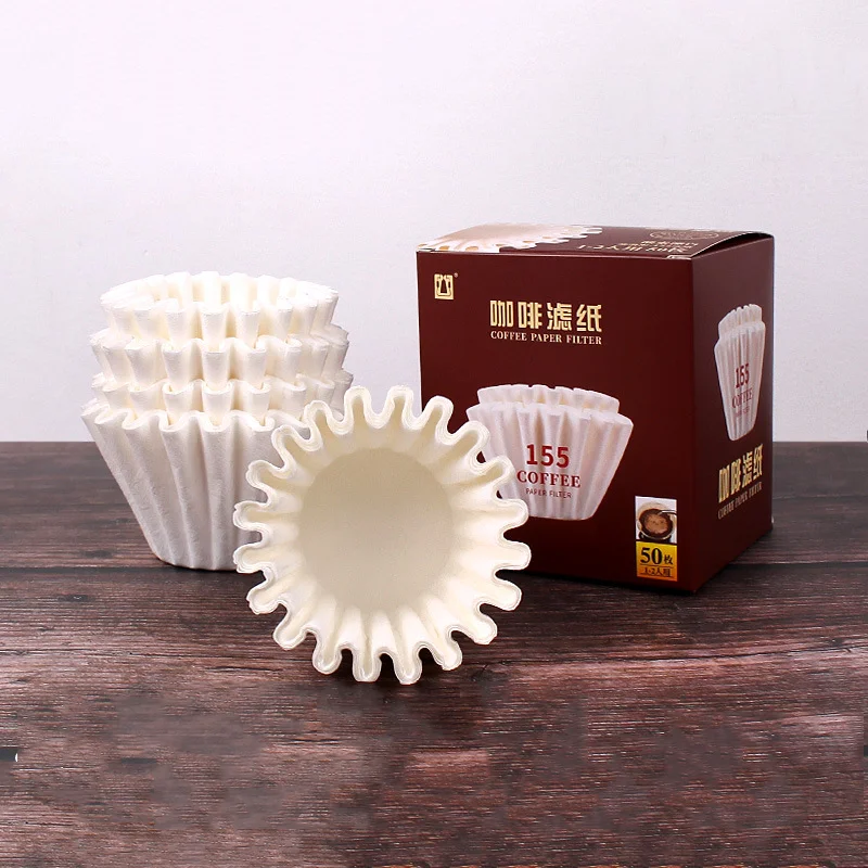 

Wholesale natural color wave bowl drip coffee filter paper bulk paper coffee filter paper