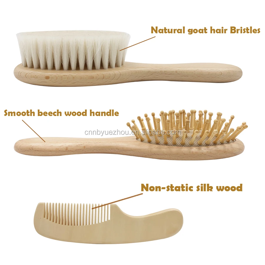 wooden baby comb