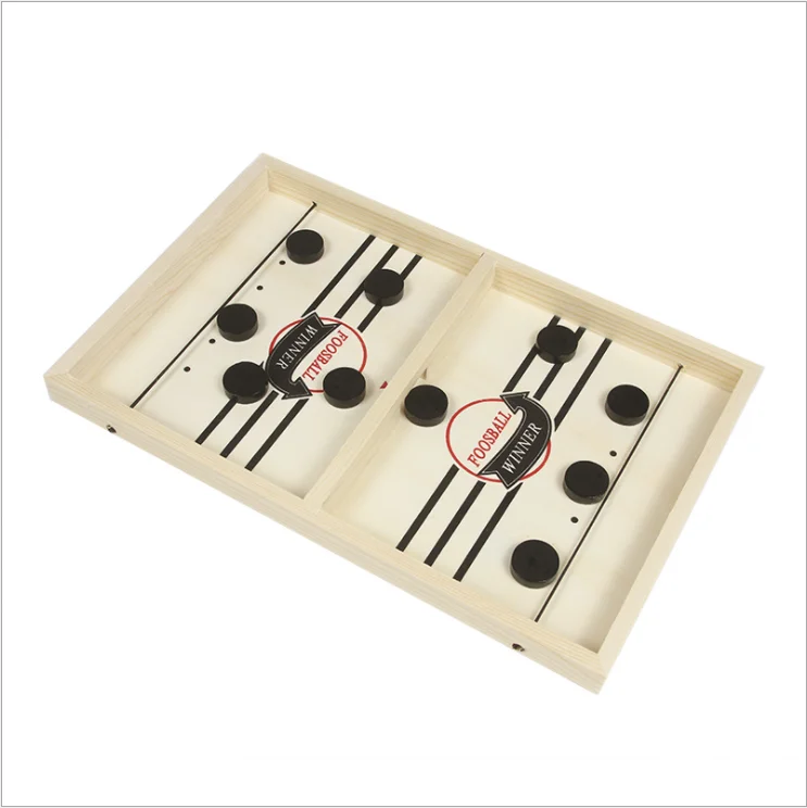 

Amazon Fast Sling Puck Game Paced Winner Wooden Play Fun Board Game For Family For Family, Picture
