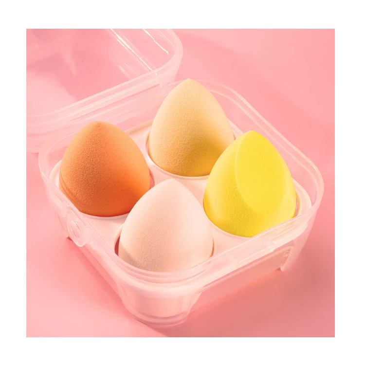 

fruit makeup mini container beauty with box brush big cleanser blender sponge set, Customized color or mix color
