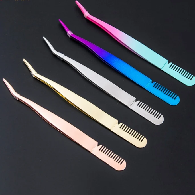 

Lashdoll custom logo lashes tools eyelash tweezers stainless steel eyelash applicator private label eyelash makeup tools, Customer's choice