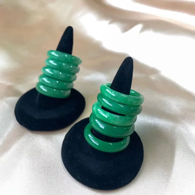 

Jialin jewelry 2021ins Chinese wholesale fashion jade bandnatural stone men women rings