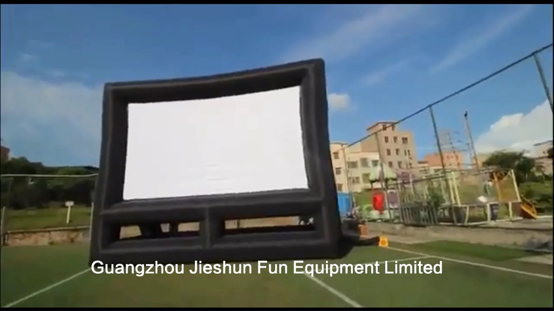 Outdoor Commercial Grade Jumbo 72 Feet Black Color Inflatable Movie