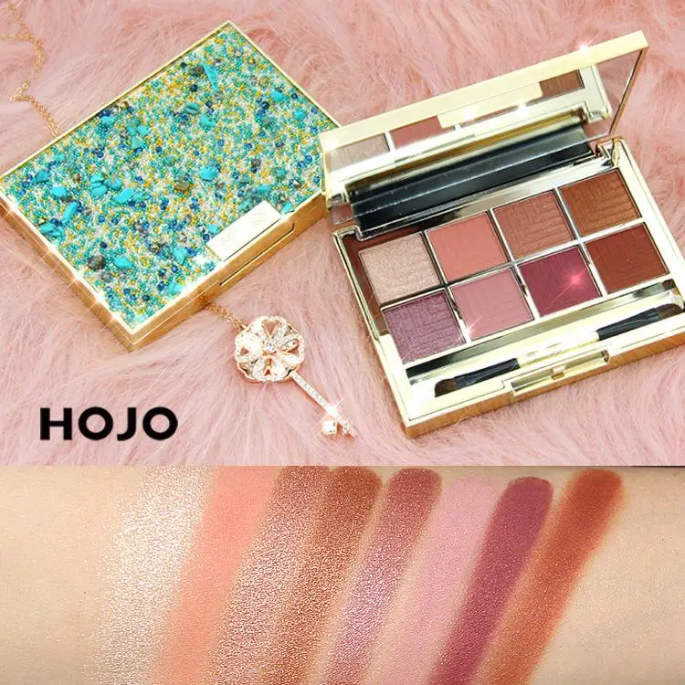 

HOJO sombra de ojos en polvo makeup manufacturers south africa multi-texture neutral glitter tray luminous sombra de ojos