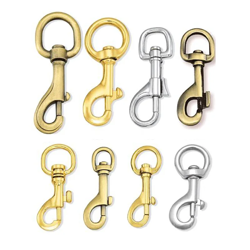 

Factory Price 3/4 Inch Zinc Alloy Brushed Gold Swivel dog Hook handbag