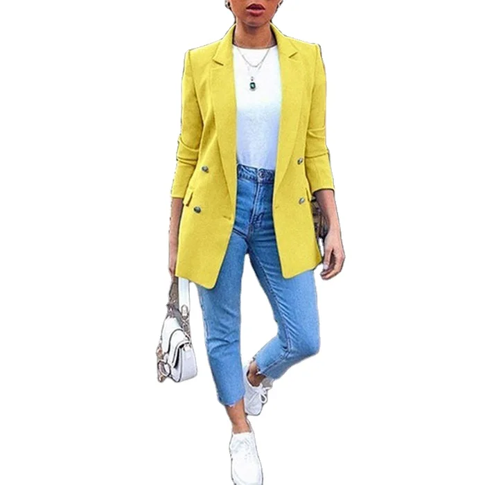 
Autumn New Blazers Women Chic Blazer Fashion Office Blazers Lady Suit Coat Outerwear Tops Plus Size 