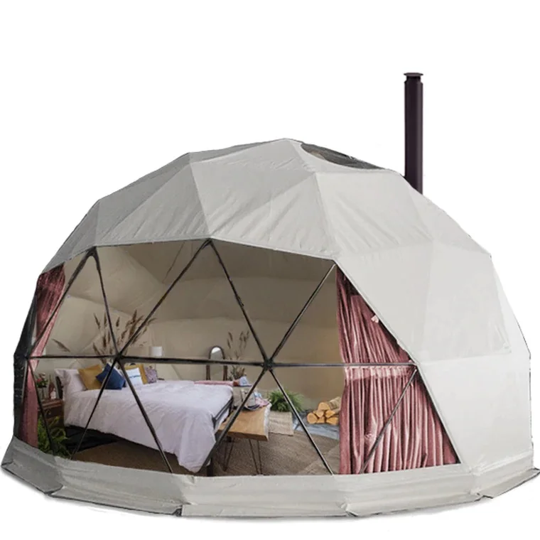 

6m Diameter Outdoor Waterproof Luxury Glamping Hotel Resort Tent For Sale, White,red,yellow,optional