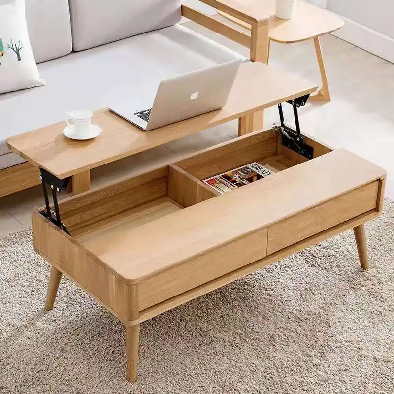 product-low price used unique living room Economic multifunctional soild wooden Foldable tea table f