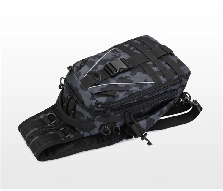 2020 new  single shoulder multifunctional tactical camouflage outdoor bag travel sports large capacity backpack chest bag men