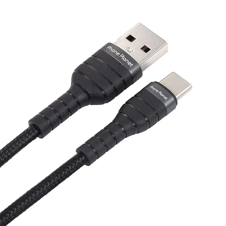 

Phone Planet High Speed 1.2M 2M new products 2021 Braid Fast Charging USB A to type c charger data cable for for Androids phone, Black+red, black+gray