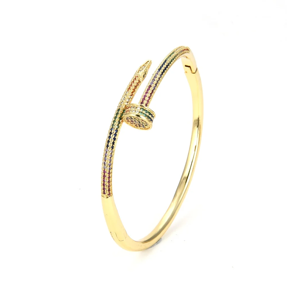 

DIY jewelry man woman baby child gold plated copper diamond crystal bangle bracelet fit for man woman, Glod