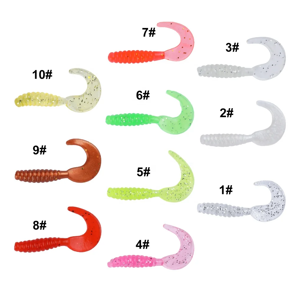 

117ready to ship low moq 2.2g 1.3g 0.7g silicone grub Worm Shape Bait paddle tail soft plastics lures soft plastic lure