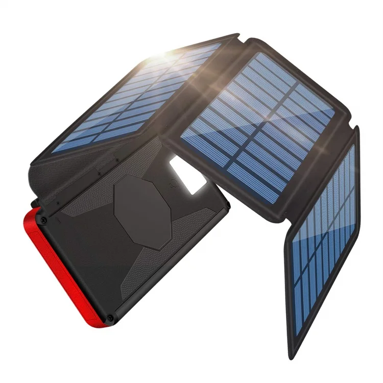 

Best Sell Solar Panel Power Bank 20000 mah 3 Panel Solar Folding Solar Panel Power Bank