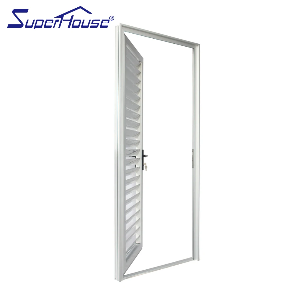 Customized electrophoresis louver door cheap hinge door glazed doors aluminum