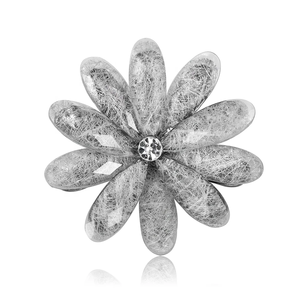 

Retro Atmosphere Multicolor Fashion Beautiful Acrylic Alloy Flower Simple Pin Brooch
