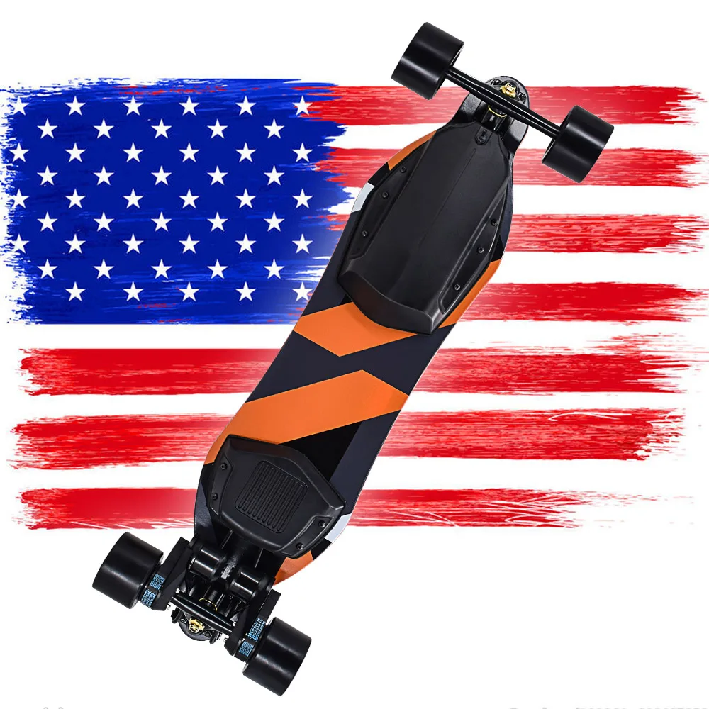 

USA WAREHOUSE FREE SHIPPING 600W*2 8A City road wheel remote control belt drive motor electric skateboard electr skate for sale