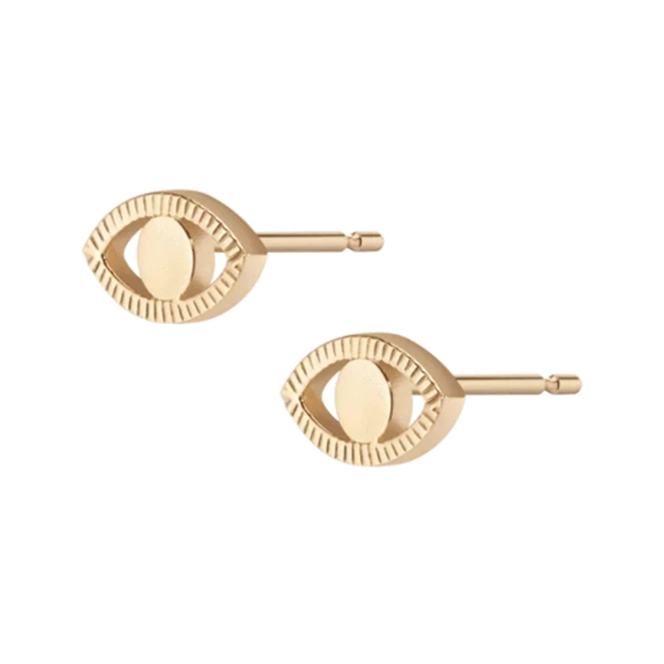 

daily wear jewelry earrings 925 sterling silver fashion earrings 18k gold plated eye stud earrings