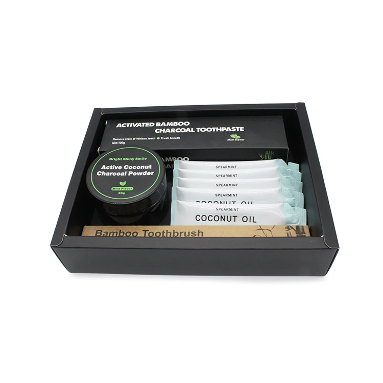 

Charcoal teeth whitening powder teeth whitening kit private logo, Black