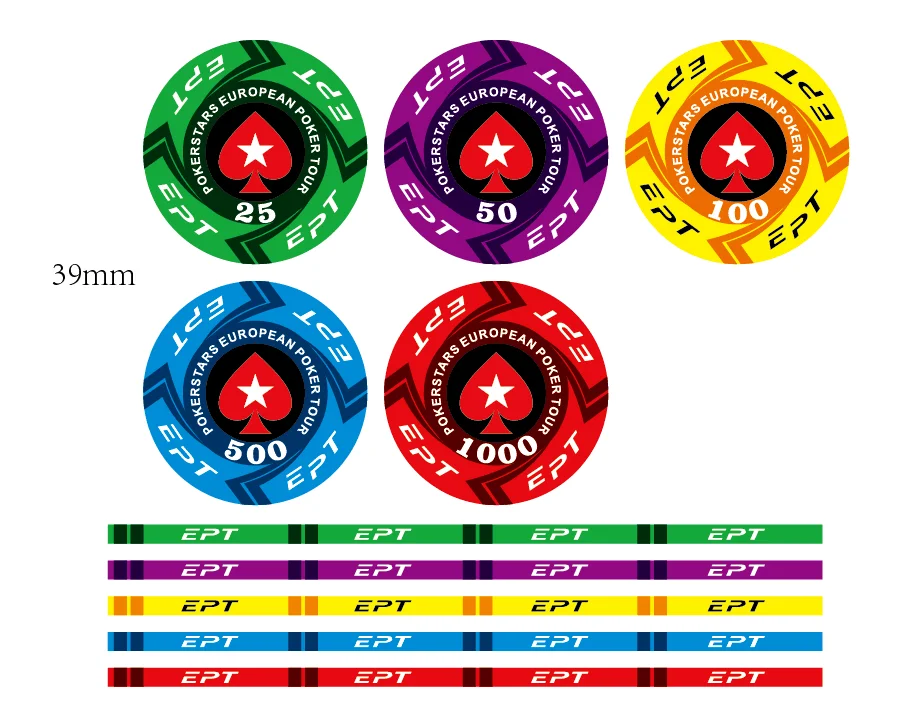 Personalized Smooth Surface 10g 39mm Ceramic Poker Chips Factory Buy