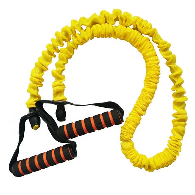 

professional quality home workouts boxing training latex single resistance tube cable fitness ropes, Yellow