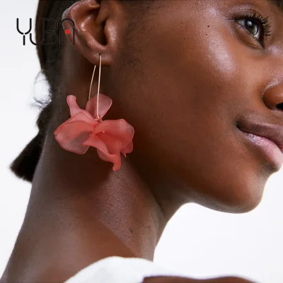 

Women Boho Resin Flower Drop Earrings Statement Dangle Jewelry Gift
