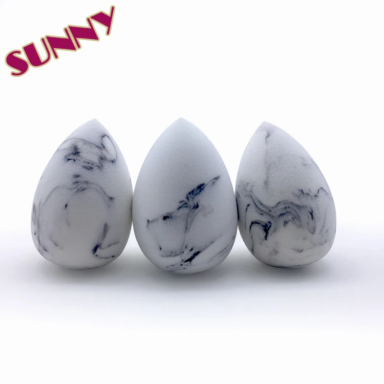 

2020 trending marble color teardrop sponge Beauty accessories soft marble makeup sponge, Mixed color