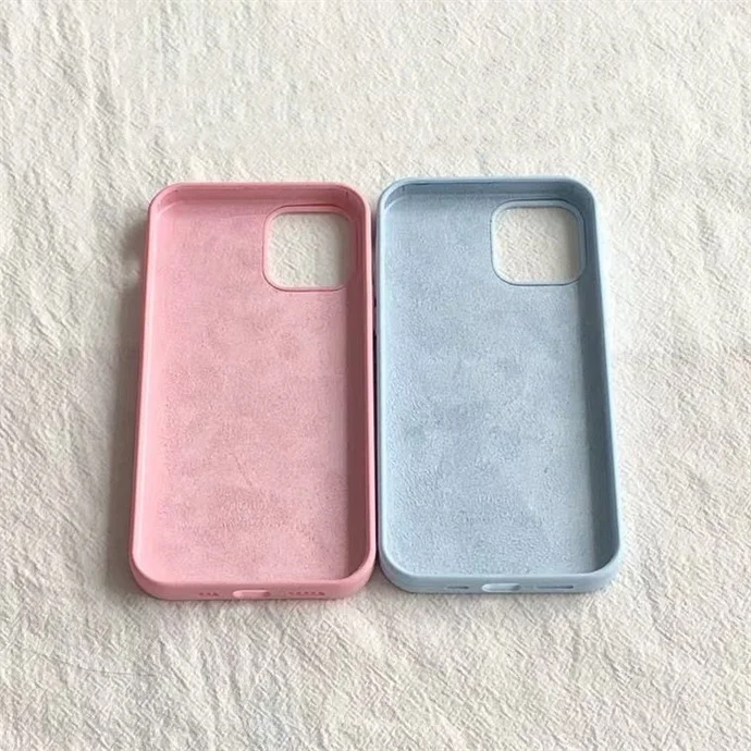 

Luxury Silicone Shockproof Matte Protective Phone Case Big Hole Soft TPU for iPhone 13 Silicon Phone Case, A variety of color