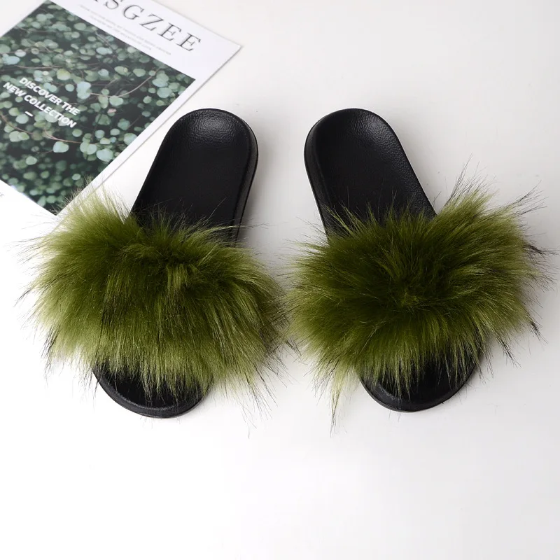 

JANHE Custom sandal Selipar pantuflas chinelos winter Flip flop women's flats home slides Outdoor Ladies footwear Fur Slippers, 36 colors